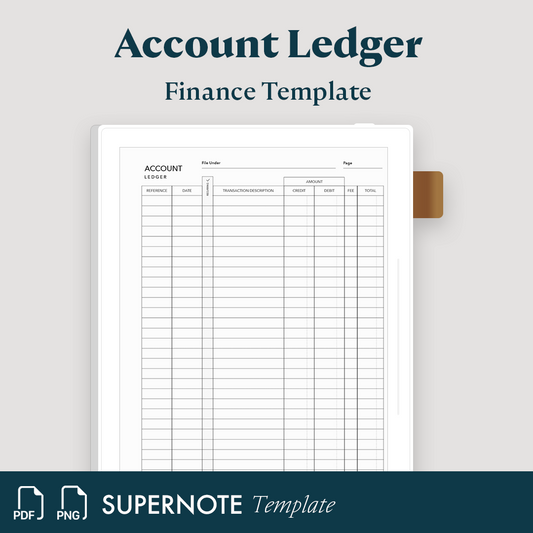 Account Ledger Template