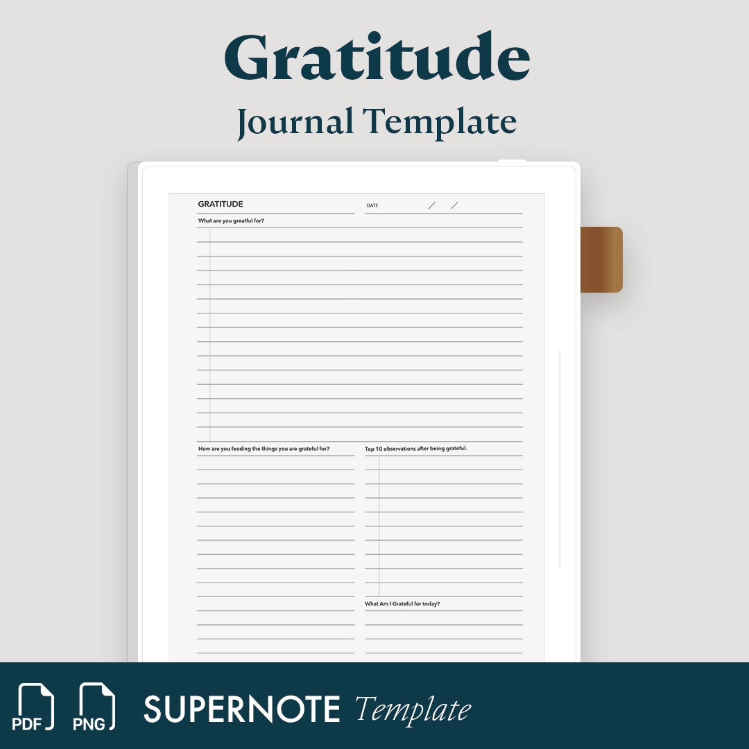 Supernote - Gratitude Daily Journal Template – Supernote Templates