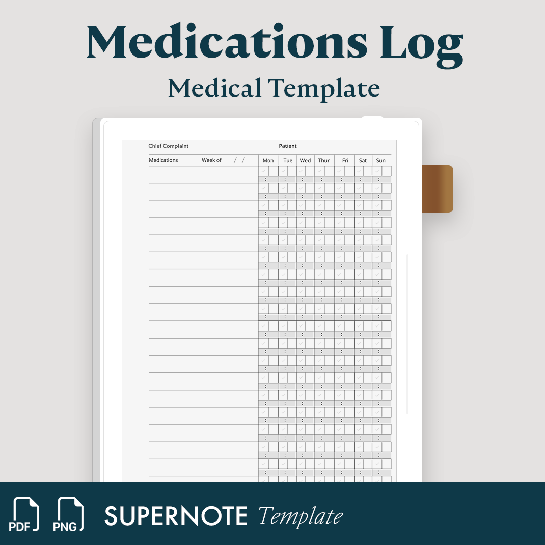 Weekly Medication Log
