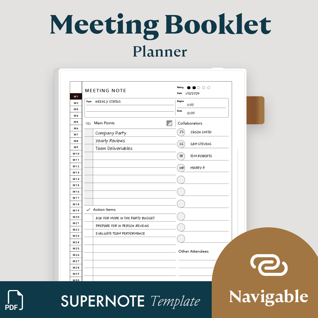 Meeting Booklet – Supernote Templates
