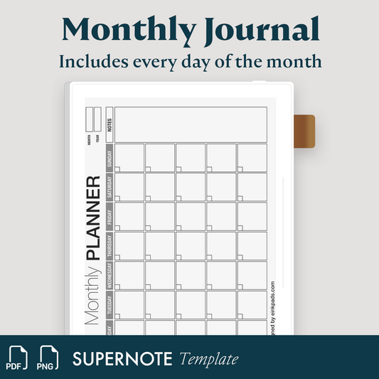 Monthly Calendar Landscape