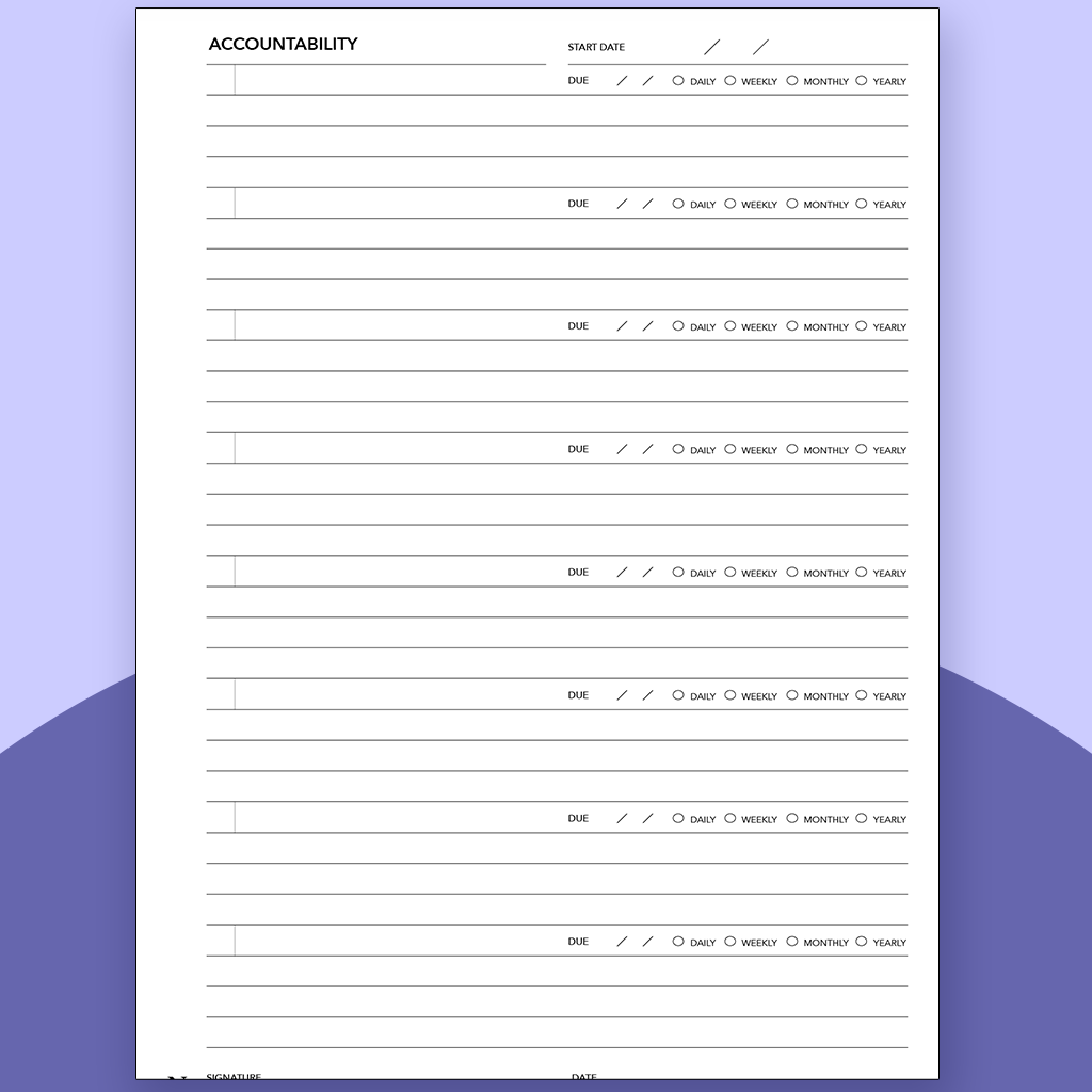 Accountability Daily Journal