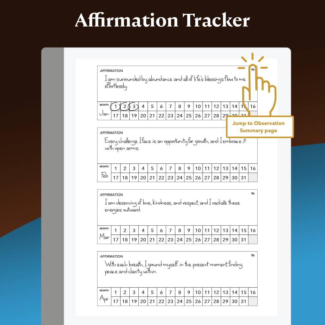 Affirmation Tracker Planner