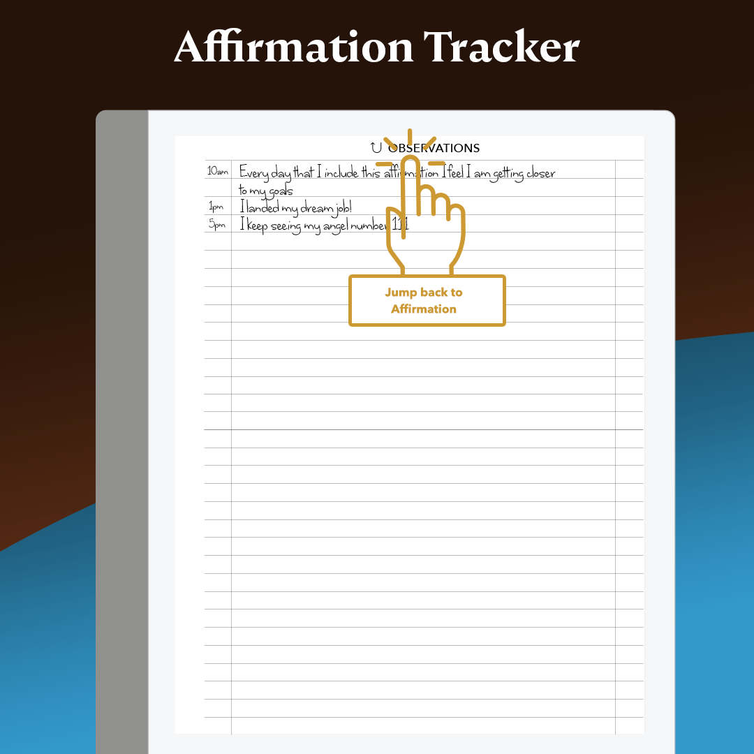 Affirmation Tracker Planner