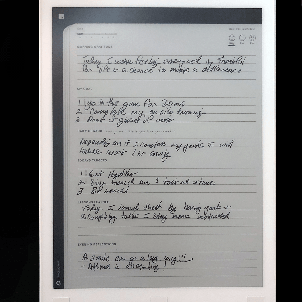 Better Self Daily Journal - Einkpads - reMarkable Templates