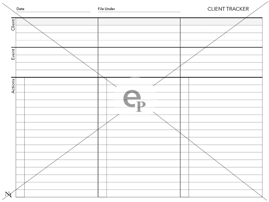 Client Tracker Template - Einkpads - reMarkable Templates