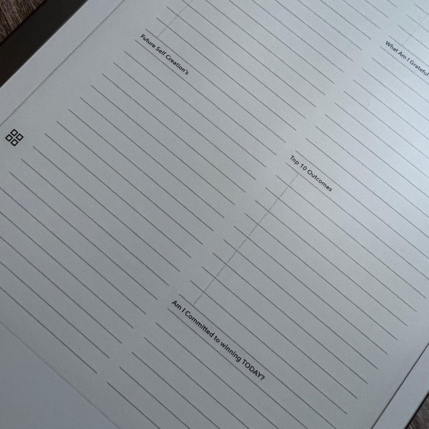 Daily Focus Journal - Einkpads - reMarkable Templates