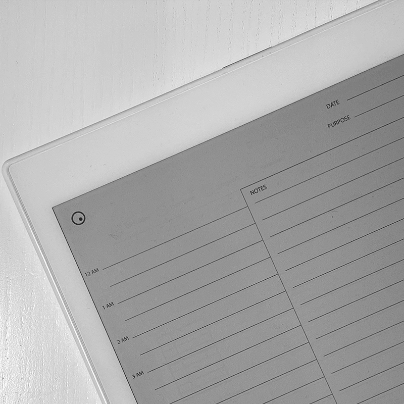 Daily planner (morning) - Einkpads - reMarkable Templates