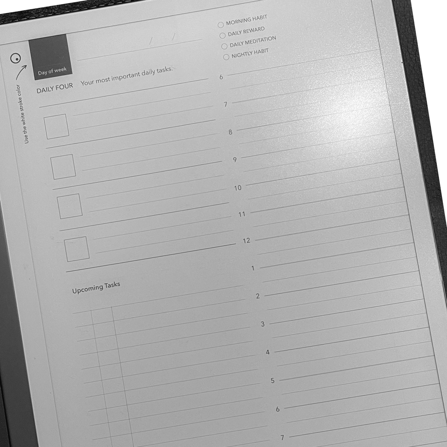 Daily Tasks & Notes - Einkpads - reMarkable Templates