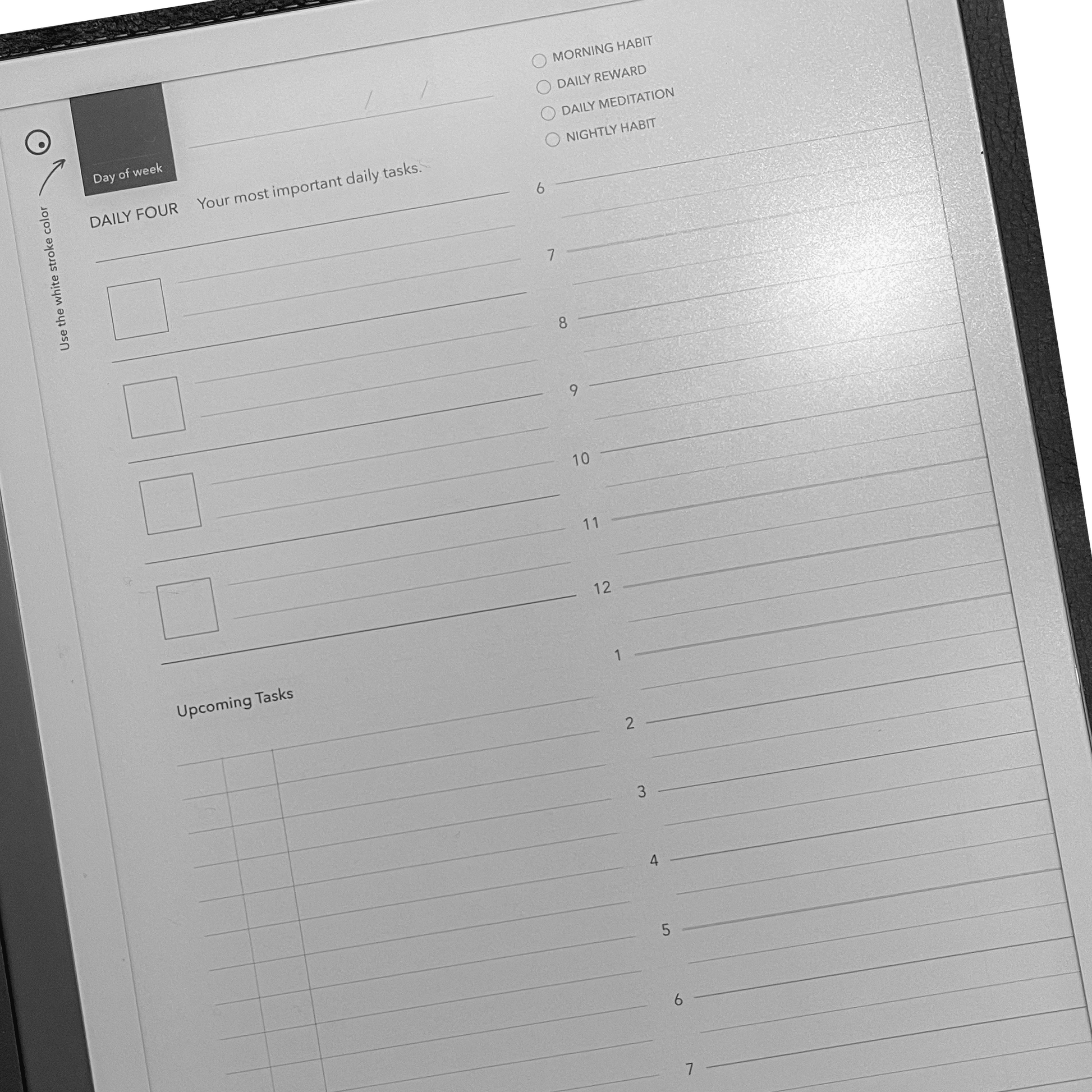 Daily Tasks & Notes - Einkpads - reMarkable Templates