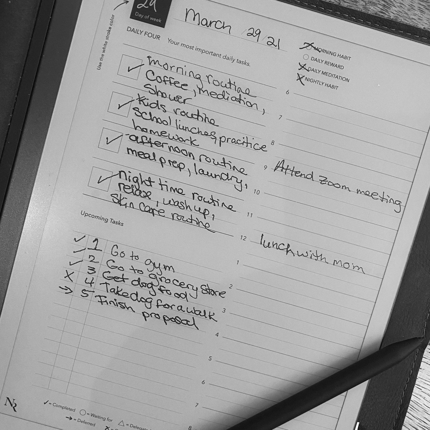 Daily Tasks & Notes - Einkpads - reMarkable Templates