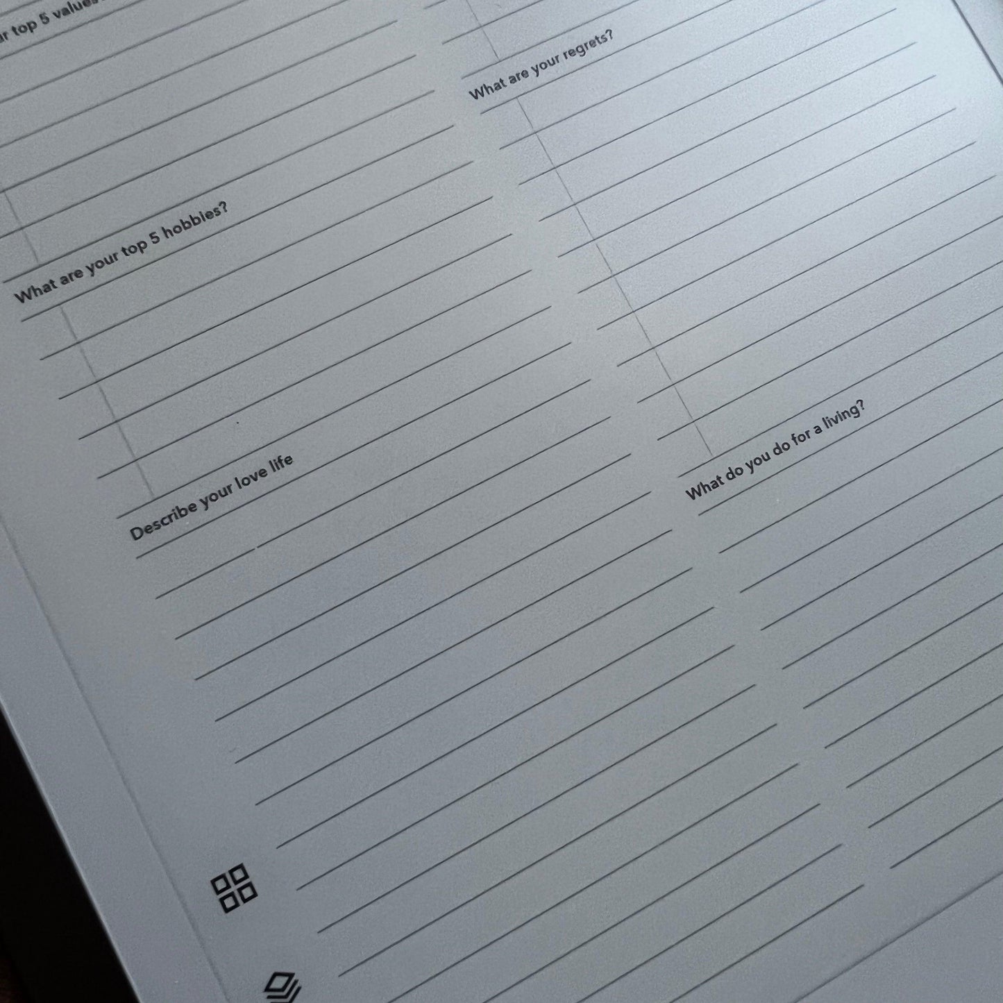 Future Self Daily Journal - Einkpads - reMarkable Templates
