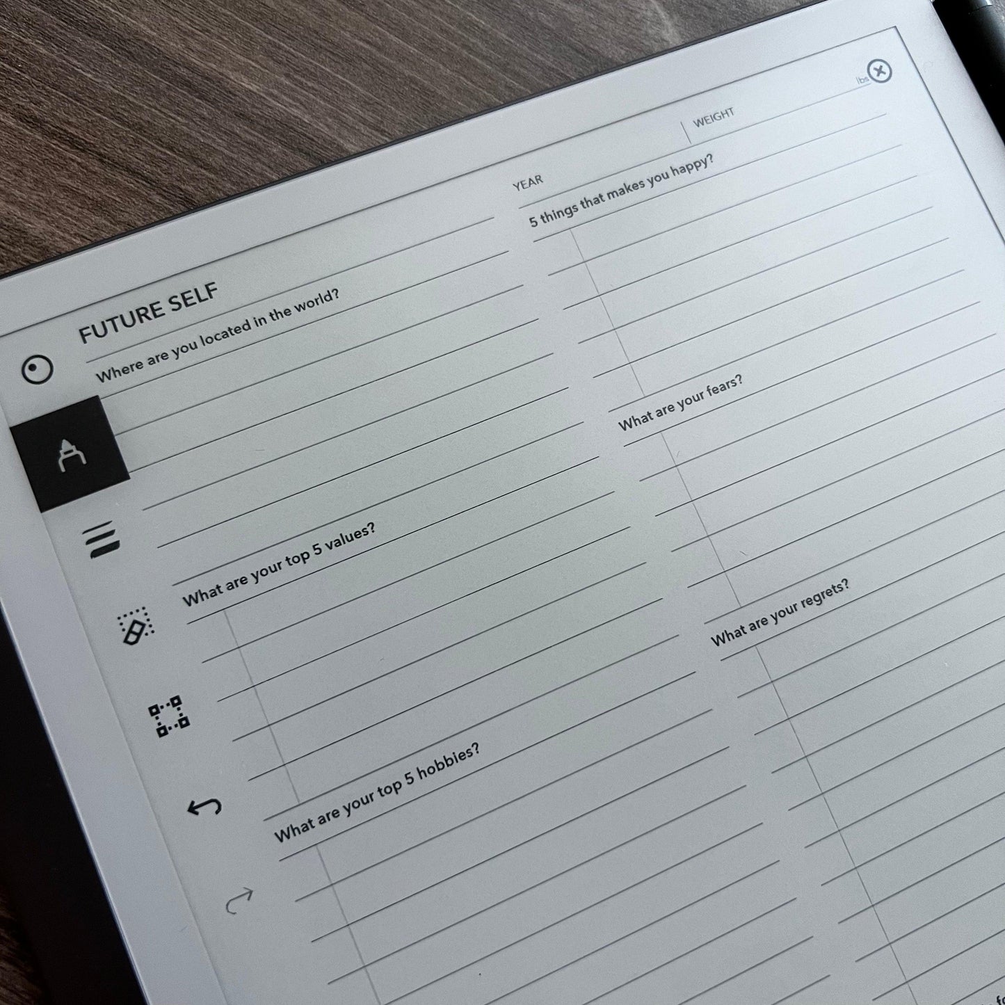 Future Self Daily Journal - Einkpads - reMarkable Templates