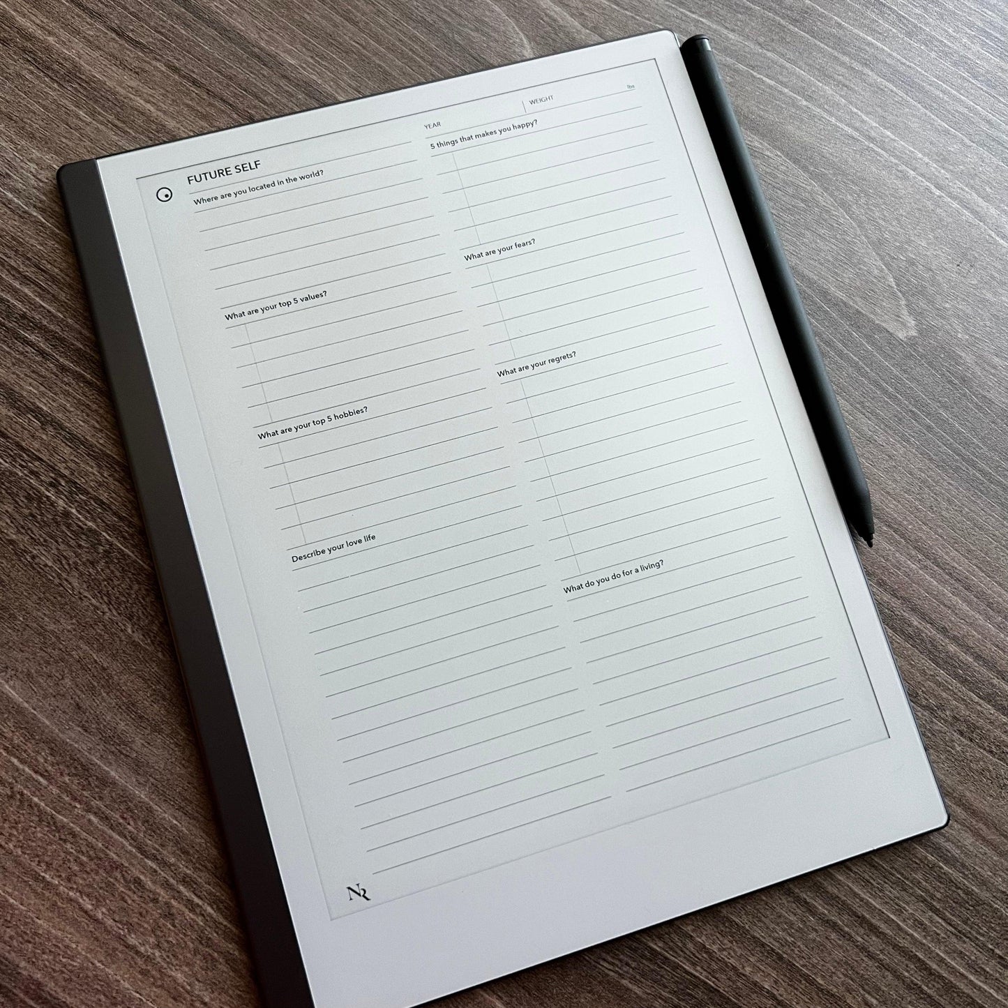 Future Self Daily Journal - Einkpads - reMarkable Templates