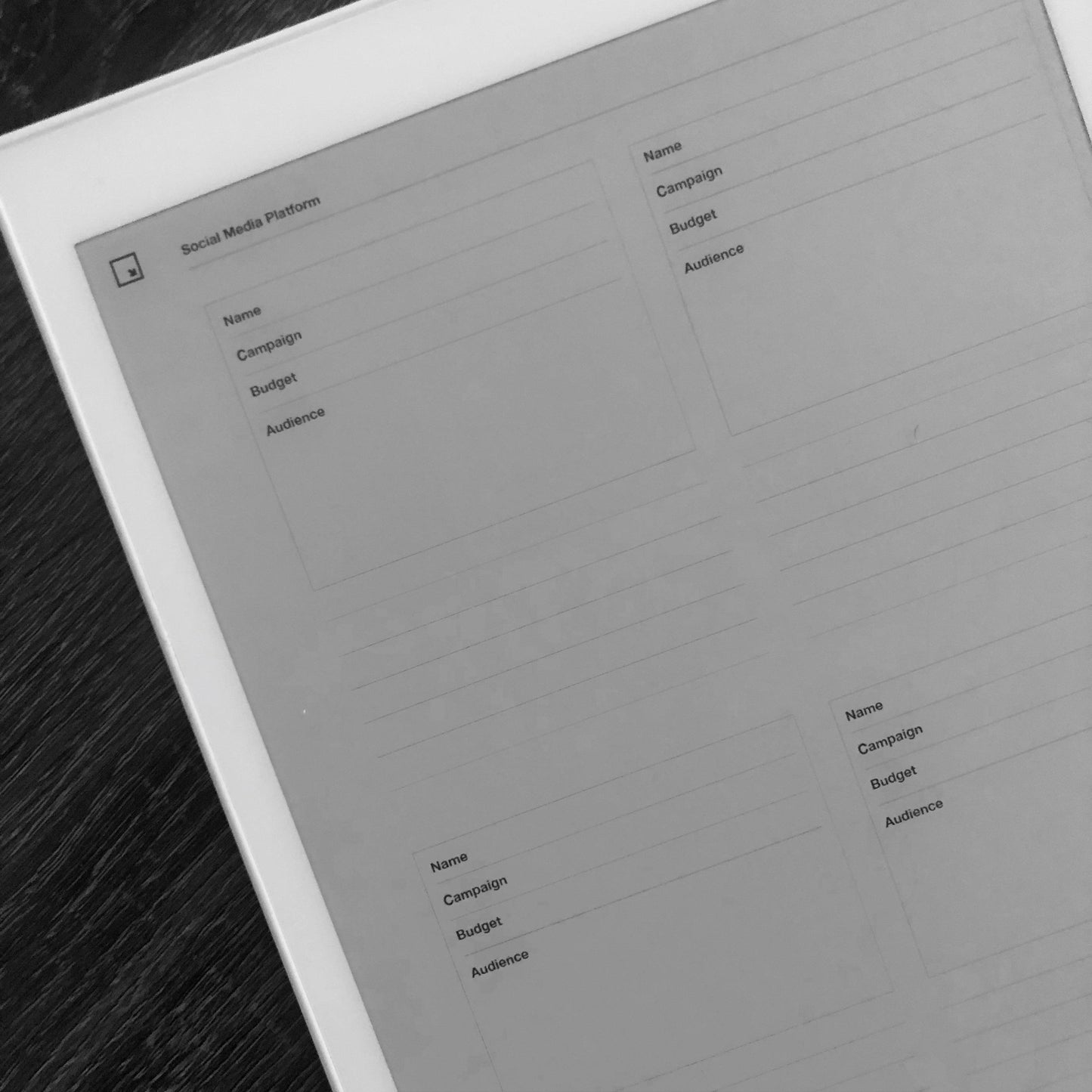 Marketing Campaign Tracker - Einkpads - reMarkable Templates