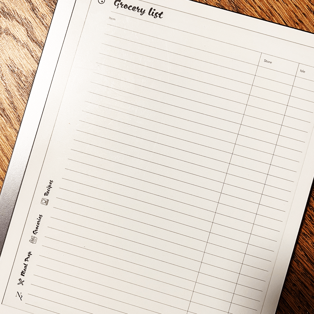 Meal Prep Bundle - Einkpads - reMarkable Templates