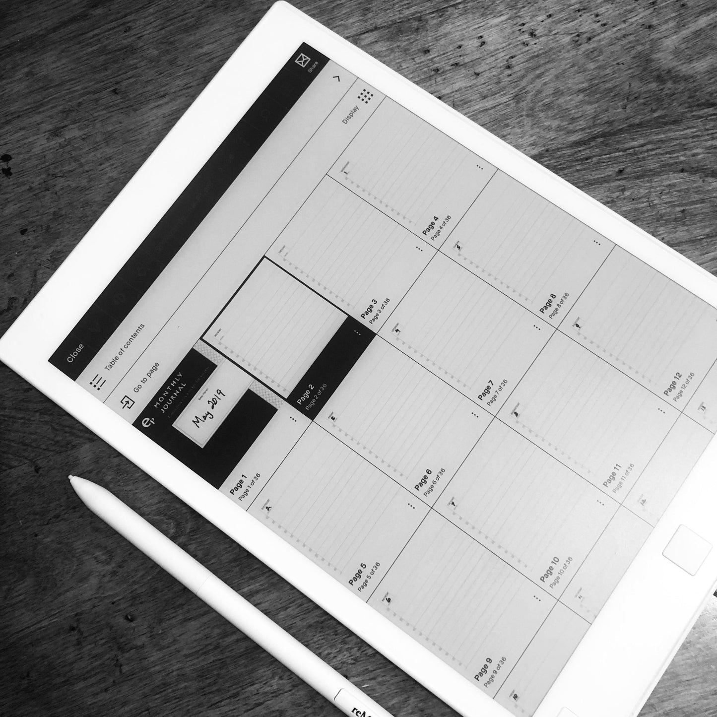 Monthly Journal - Einkpads - reMarkable Templates