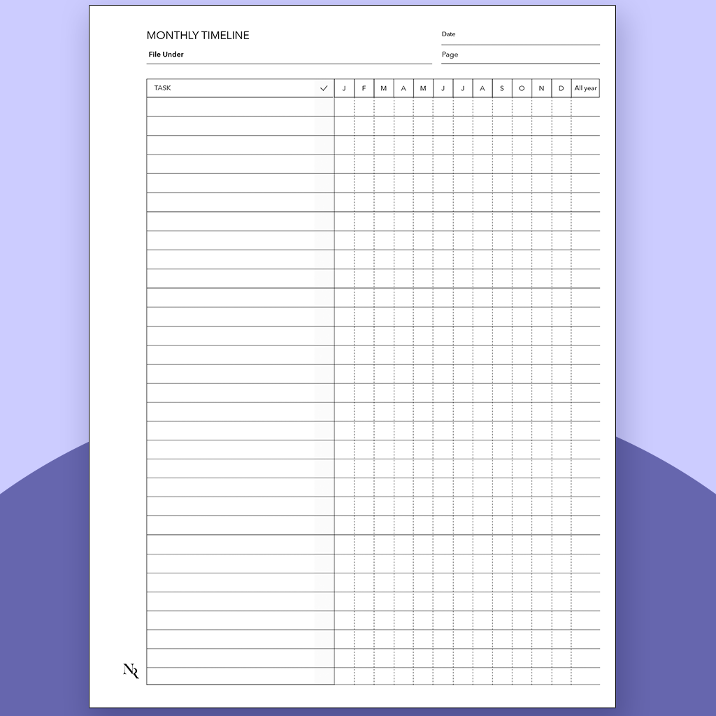 Monthly Timeline