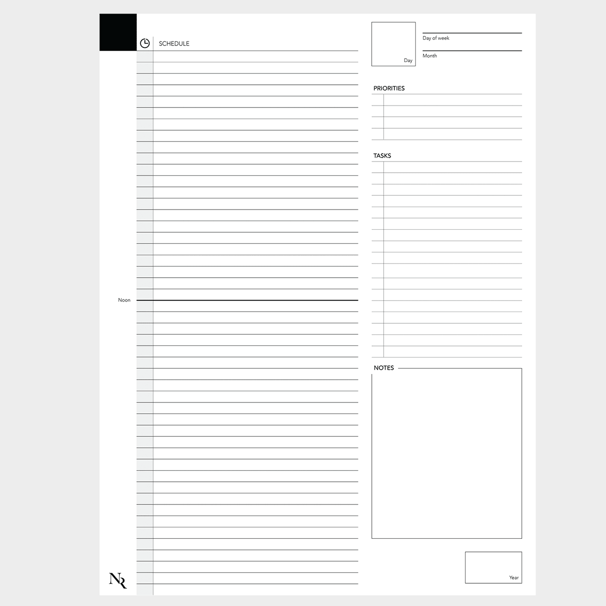 Universal Daily Calendar - Einkpads - reMarkable Templates
