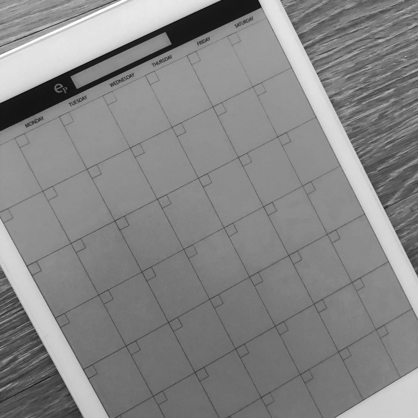 Universal Monthly Calendar - Einkpads - reMarkable Templates