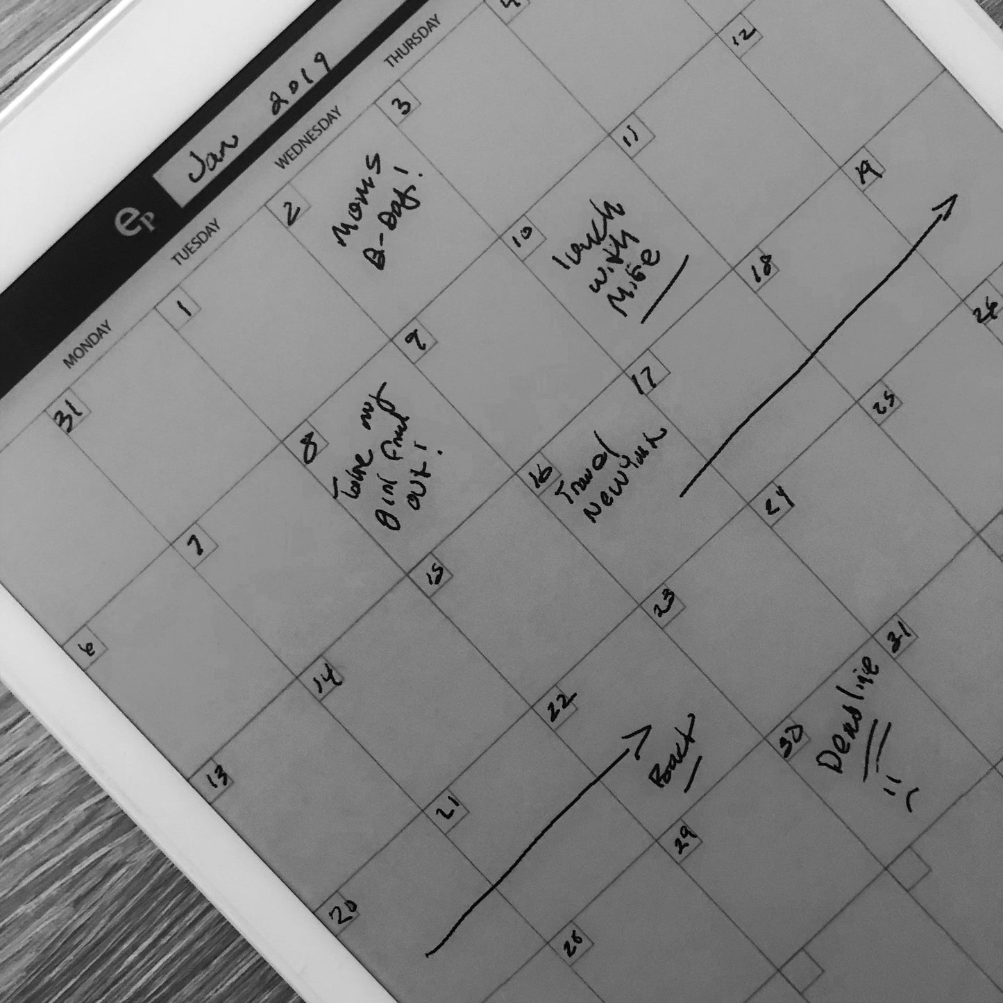 Universal Monthly Calendar - Einkpads - reMarkable Templates