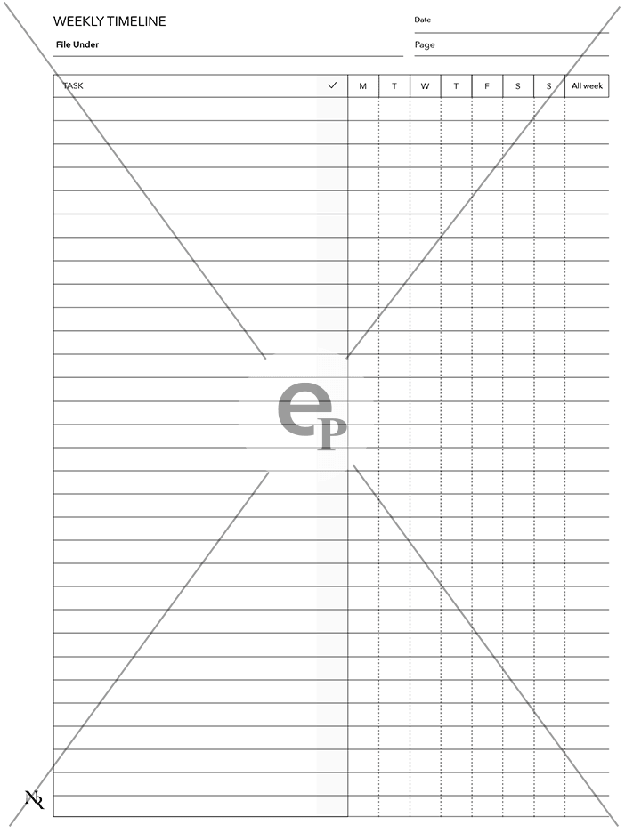 Weekly Timeline - Einkpads - reMarkable Templates