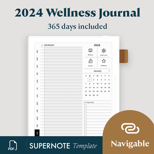 reMarkable tablet - Gratitude Daily Journal Template – Supernote Templates