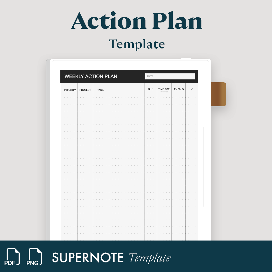 Weekly Action Plan Template