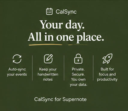 CalSync for Supernote — Lifetime Calendar Sync & Unlimited Planners