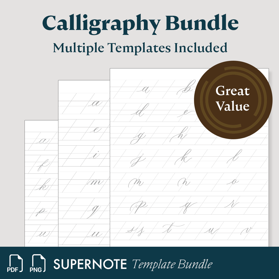 reMarkable tablet - Traceable Cursive Guide Template Bundle – Supernote ...