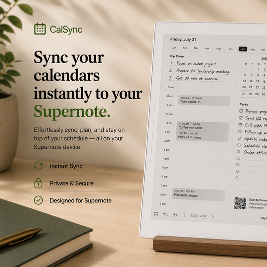 Ep CalSync for Supernote — Lifetime Calendar Sync & Unlimited Planners