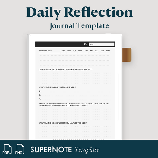 Daily Reflection Journal Template