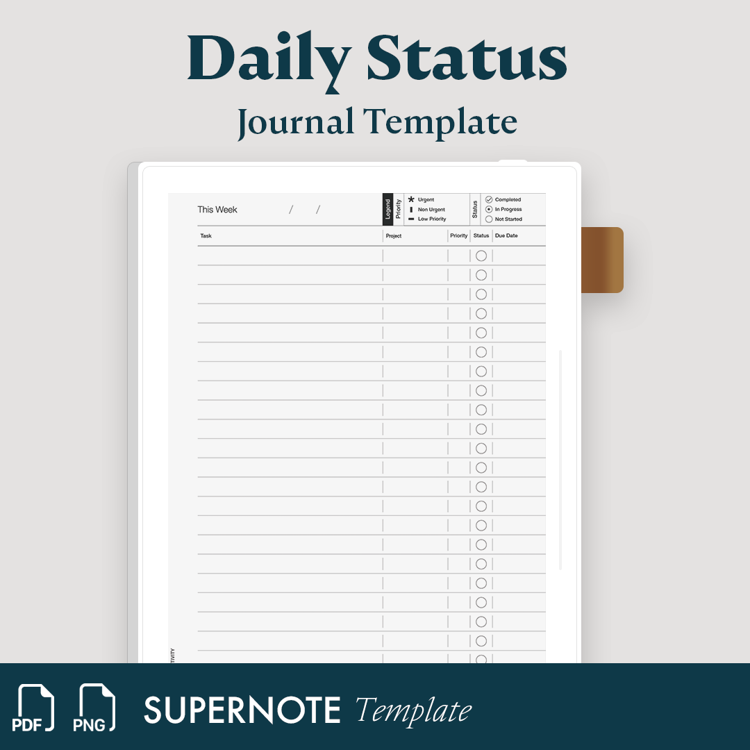 Daily Status Log – Supernote Templates