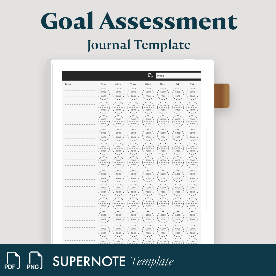 Weekly Goal Assessment Template