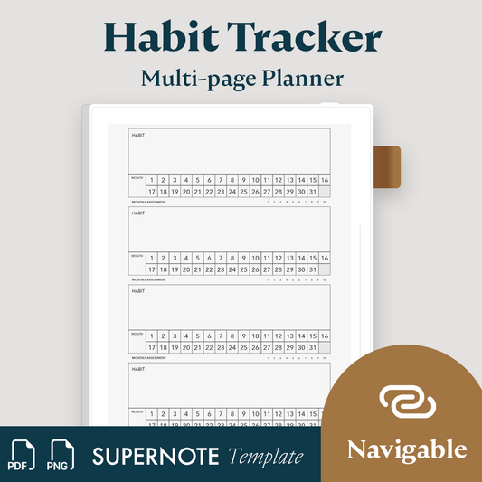 Habit Tracker Planner