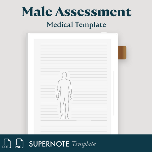 Male Patient Diagram Notes