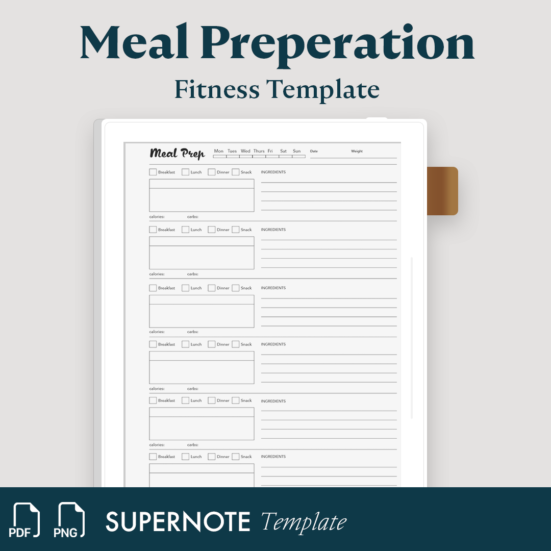 Meal Prep Daily Template