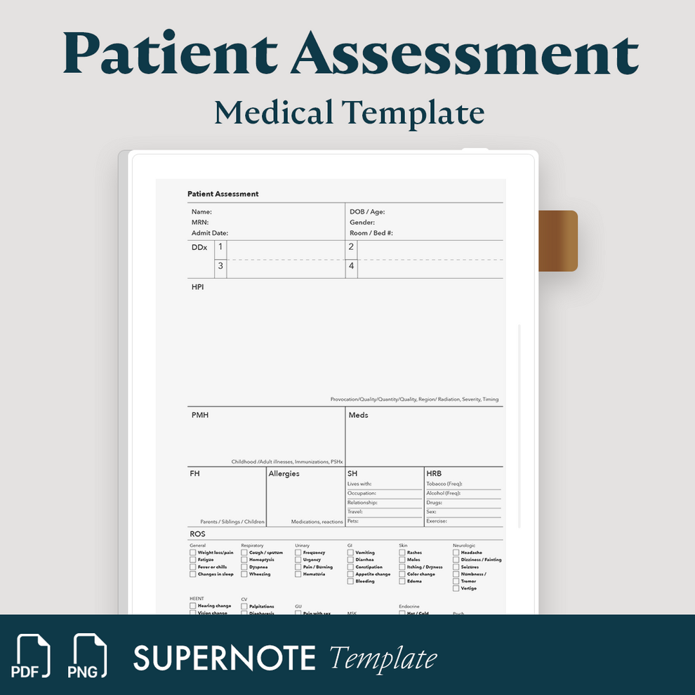 reMarkable tablet - Weekly Medication Log Template – Supernote Templates