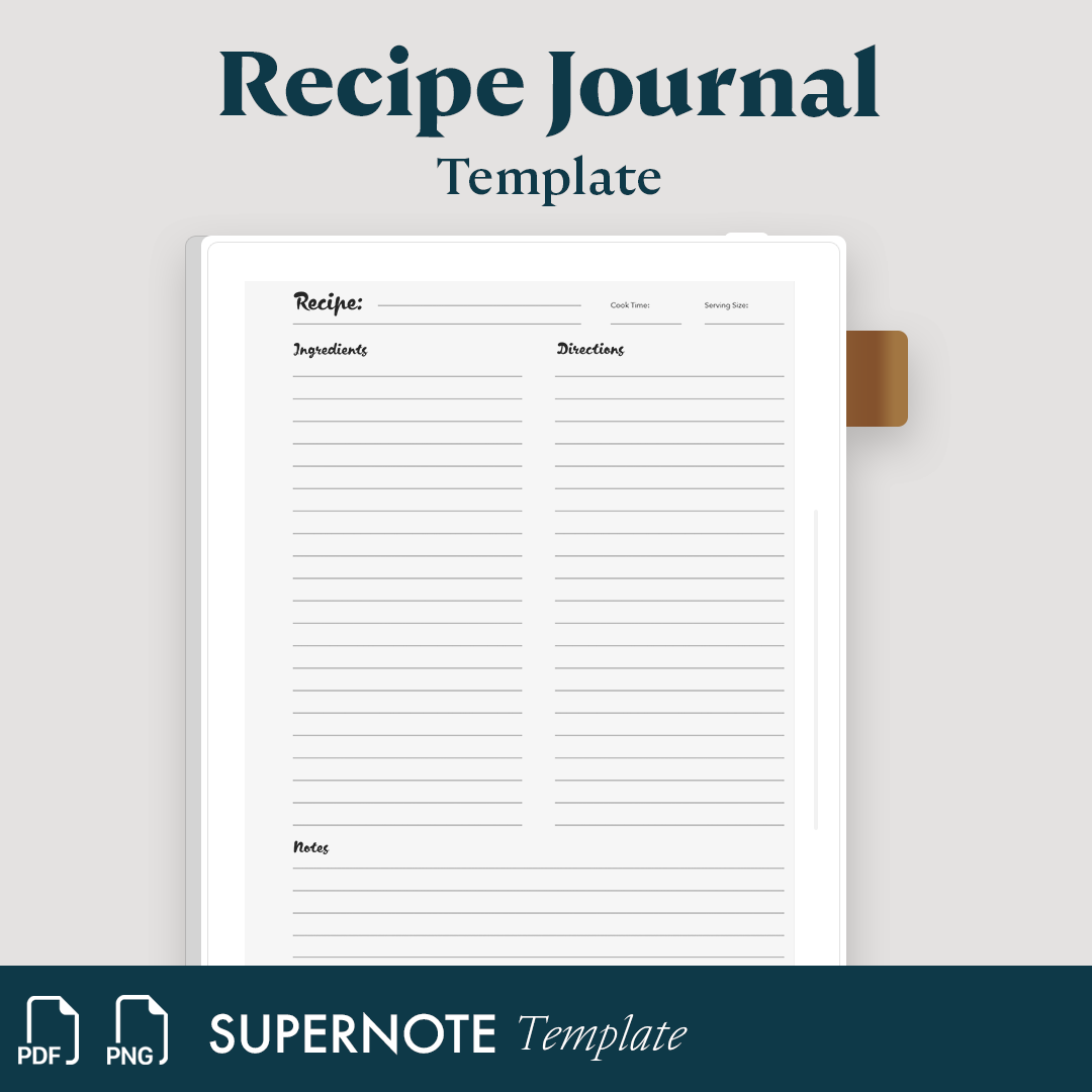 Recipe Journal Template