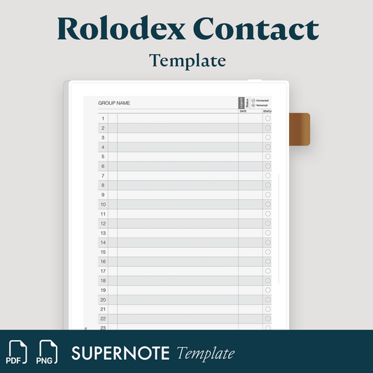 Rolodex Contact List