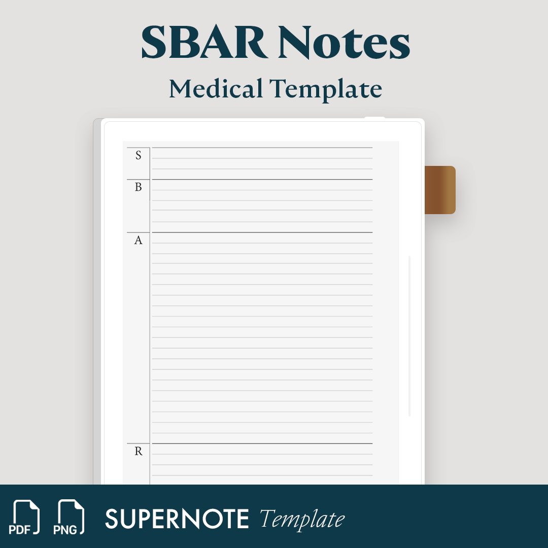 SBAR Notes Medical Template