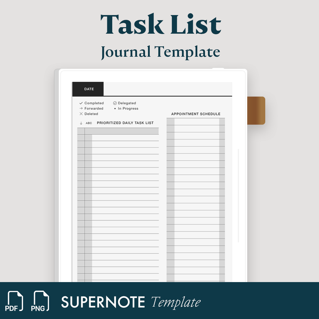 Task List Template โ Supernote Templates