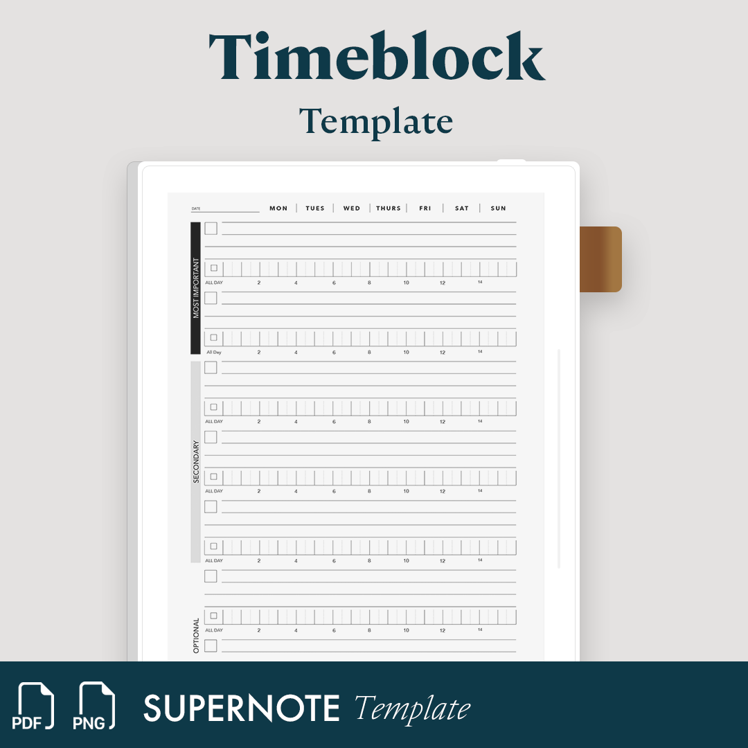 Timeblock Daily – Supernote Templates