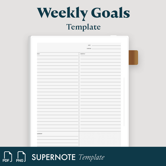 Weekly & Monthly Goals