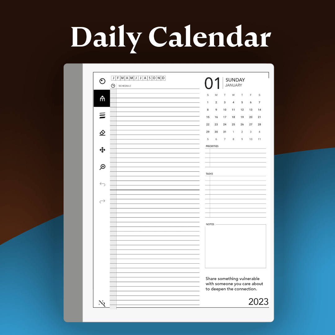 2024 Daily Calendar - Einkpads - reMarkable Templates