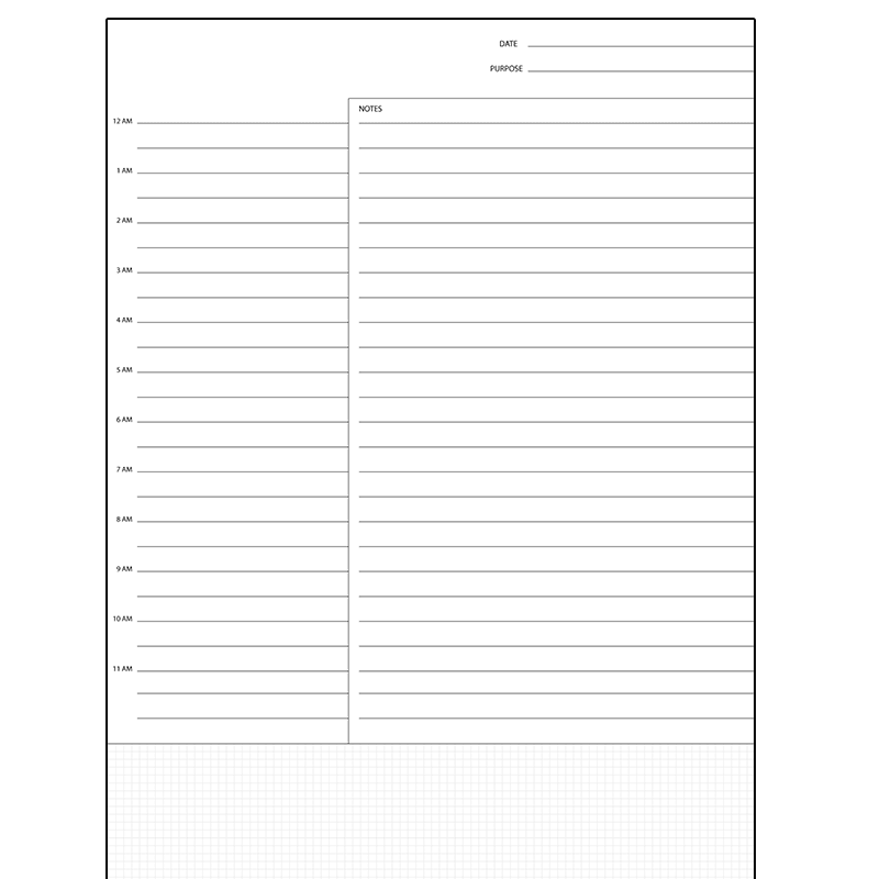 Daily planner (morning) - Einkpads - reMarkable Templates