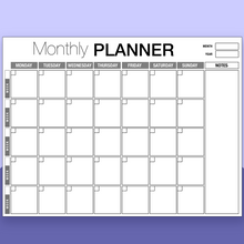 Load image into Gallery viewer, Monthly Planner Landscape