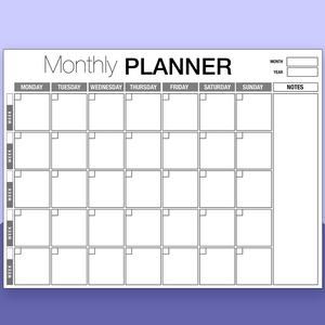 Monthly Planner Landscape