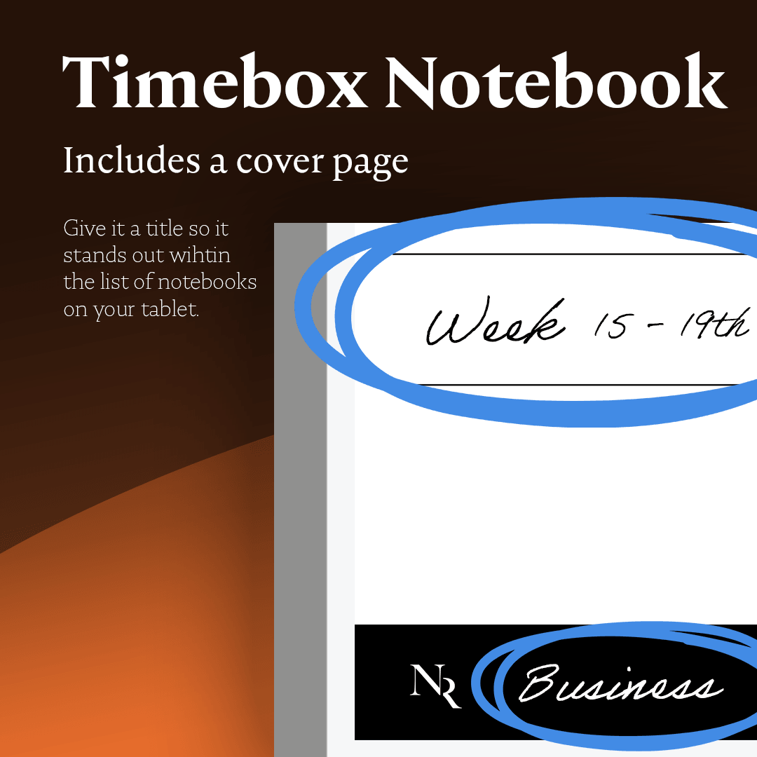 Timebox / Timeblock Weekly Planner - Einkpads - reMarkable Templates