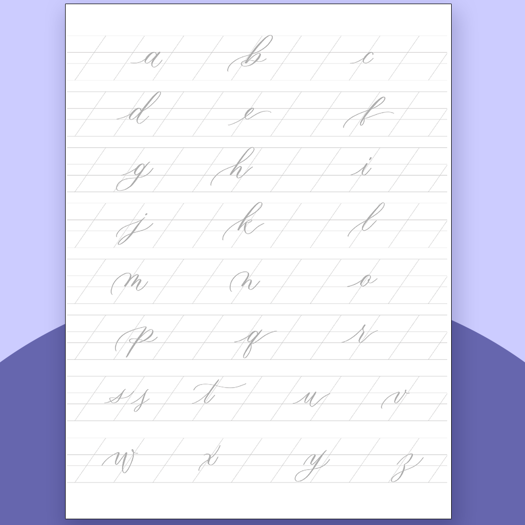 Traceable Cursive Guide Bundle – Supernote Templates